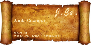 Jank Csongor névjegykártya