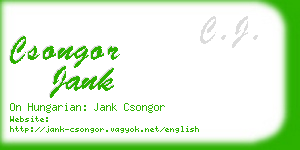 csongor jank business card